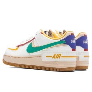 Nike Air Force 1 Shadow Multi Colors Green Red Yellow Sneaker